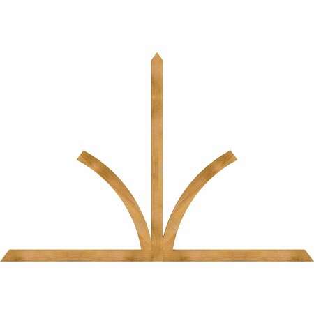 Ekena Millwork Richland Rough Sawn Timber Gable Bracket, Western Red Cedar, 108"W x 72"H x 2"D x 4"F, 16/12 Pitch GBW108X72X0204RIC00RWR